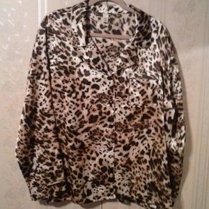 Cato Animal Print Silky Pajama Top